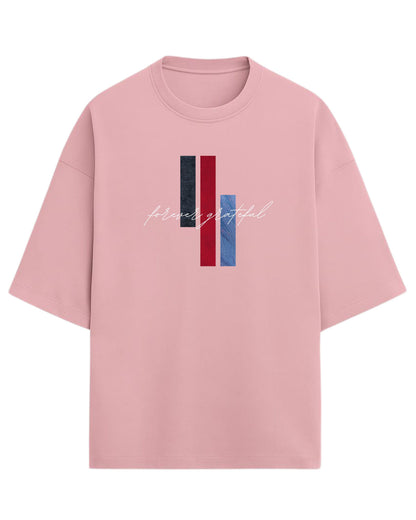 Forever Grateful Oversized T-Shirt | Aesthetic Graphic Tee | Premium 260 GSM Cotton
