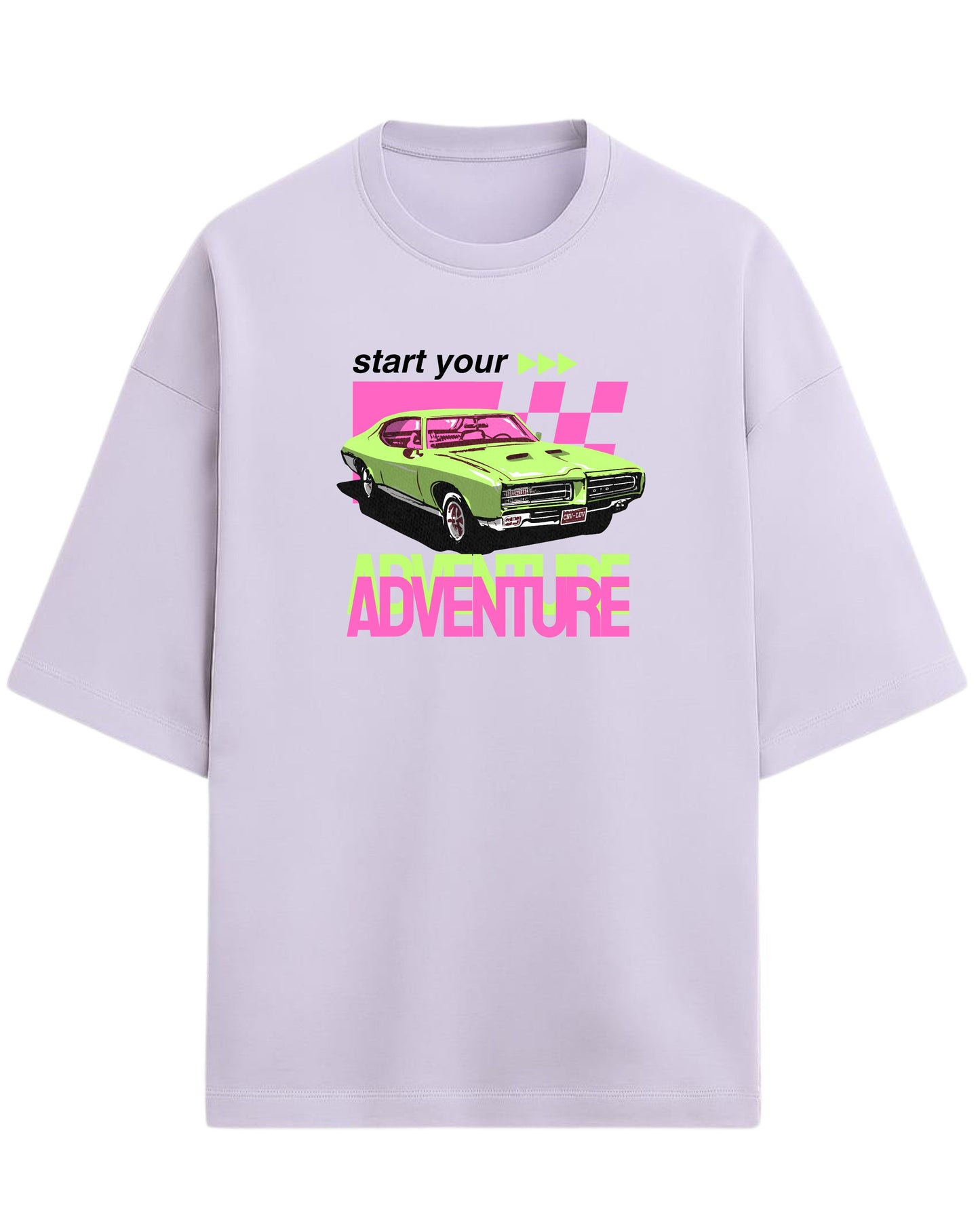 Retro Muscle Car Oversized T-Shirt | Vintage Auto Graphic Tee | Premium 260 GSM Cotton