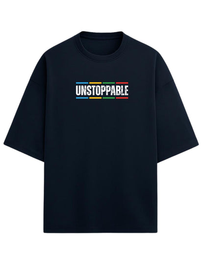 UNSTOPPABLE Oversized T-Shirt | Motivational Streetwear Graphic Tee | Premium 260 GSM Cotton