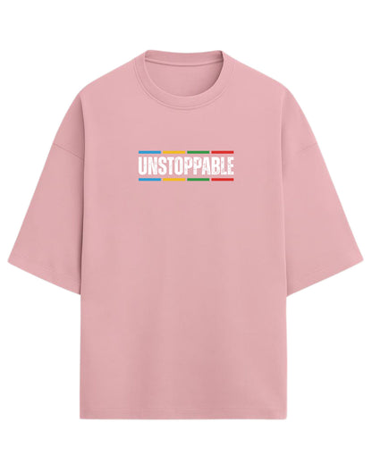 UNSTOPPABLE Oversized T-Shirt | Motivational Streetwear Graphic Tee | Premium 260 GSM Cotton