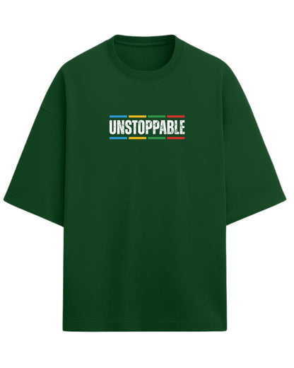 UNSTOPPABLE Oversized T-Shirt | Motivational Streetwear Graphic Tee | Premium 260 GSM Cotton