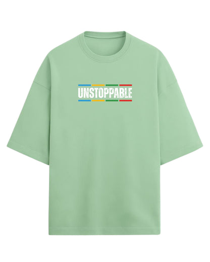 UNSTOPPABLE Oversized T-Shirt | Motivational Streetwear Graphic Tee | Premium 260 GSM Cotton