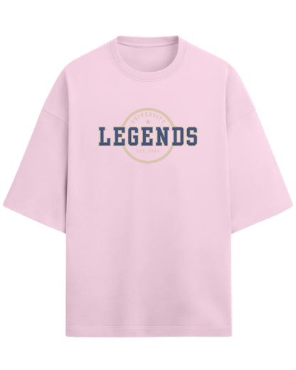 Legends University Oversized T-Shirt | Vintage Collegiate Graphic Tee | Premium 260 GSM Cotton