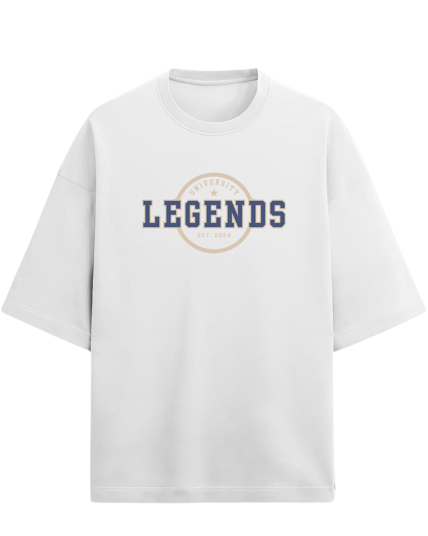 Legends University Oversized T-Shirt | Vintage Collegiate Graphic Tee | Premium 260 GSM Cotton