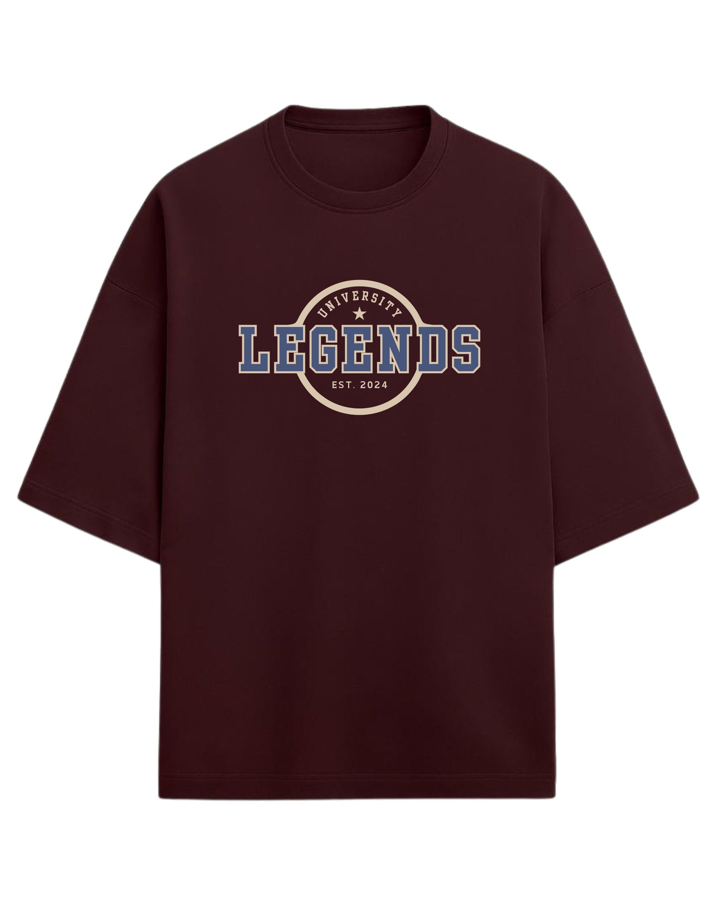 Legends University Oversized T-Shirt | Vintage Collegiate Graphic Tee | Premium 260 GSM Cotton