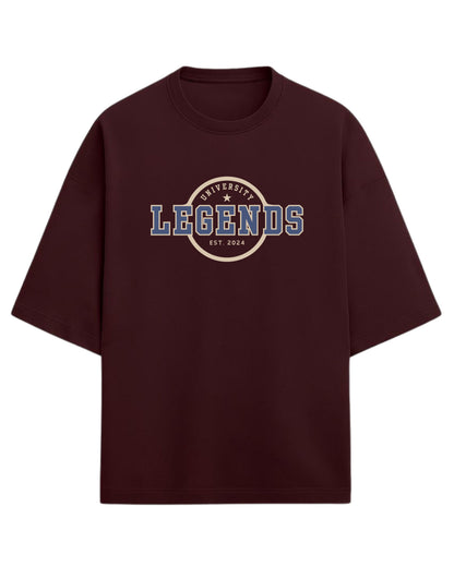 Legends University Oversized T-Shirt | Vintage Collegiate Graphic Tee | Premium 260 GSM Cotton
