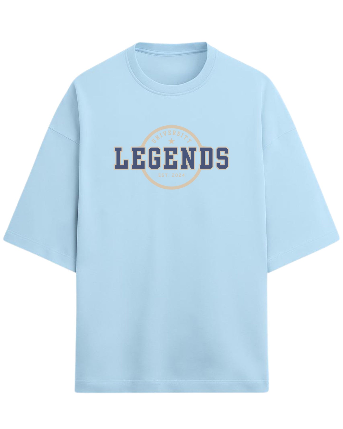 Legends University Oversized T-Shirt | Vintage Collegiate Graphic Tee | Premium 260 GSM Cotton