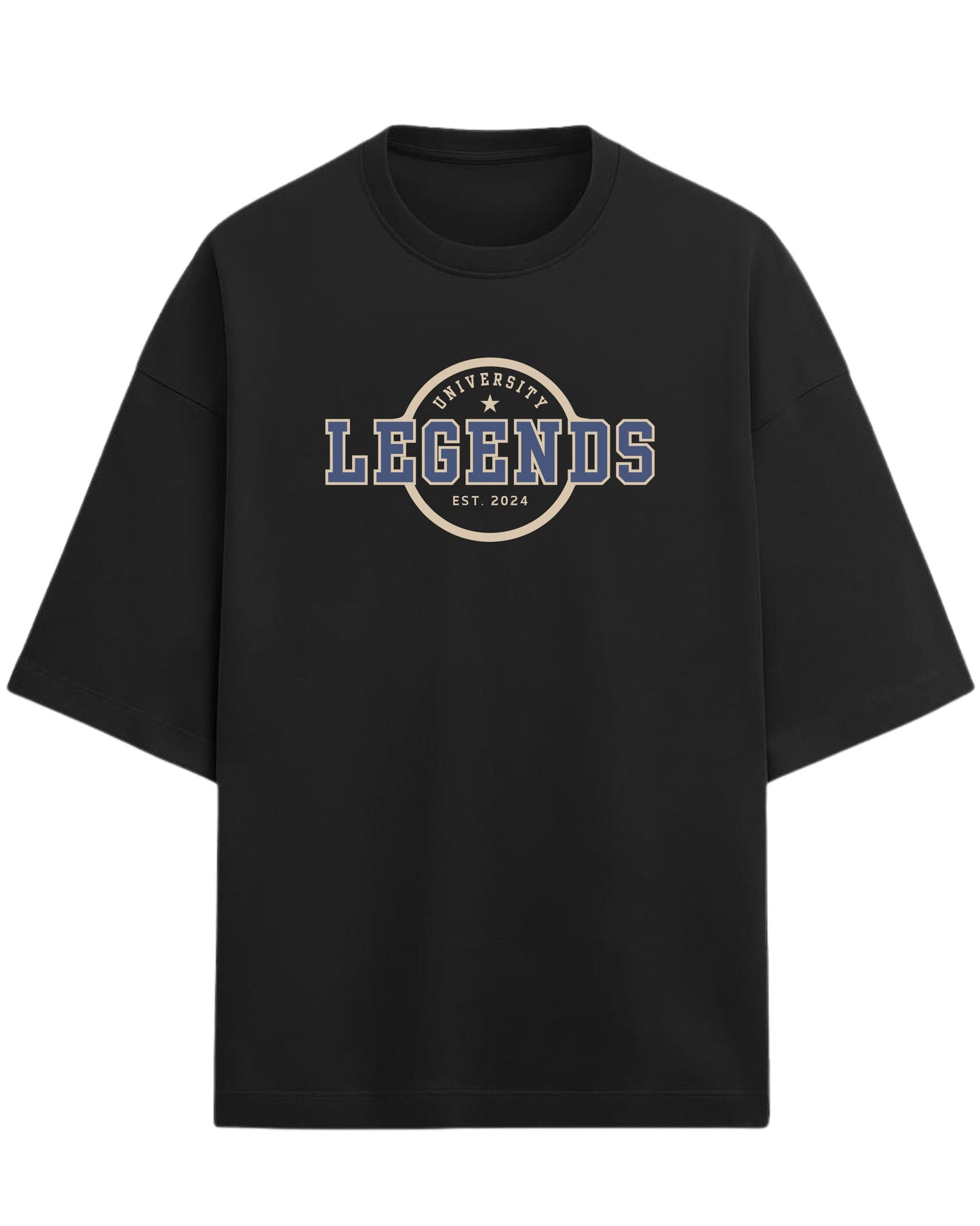Legends University Oversized T-Shirt | Vintage Collegiate Graphic Tee | Premium 260 GSM Cotton