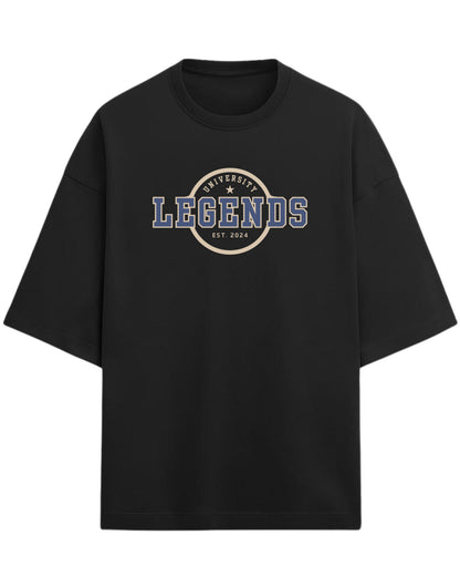 Legends University Oversized T-Shirt | Vintage Collegiate Graphic Tee | Premium 260 GSM Cotton