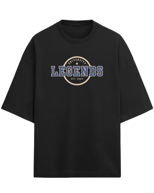 Legends University Oversized T-Shirt | Vintage Collegiate Graphic Tee | Premium 260 GSM Cotton