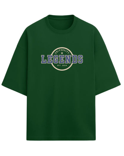 Legends University Oversized T-Shirt | Vintage Collegiate Graphic Tee | Premium 260 GSM Cotton