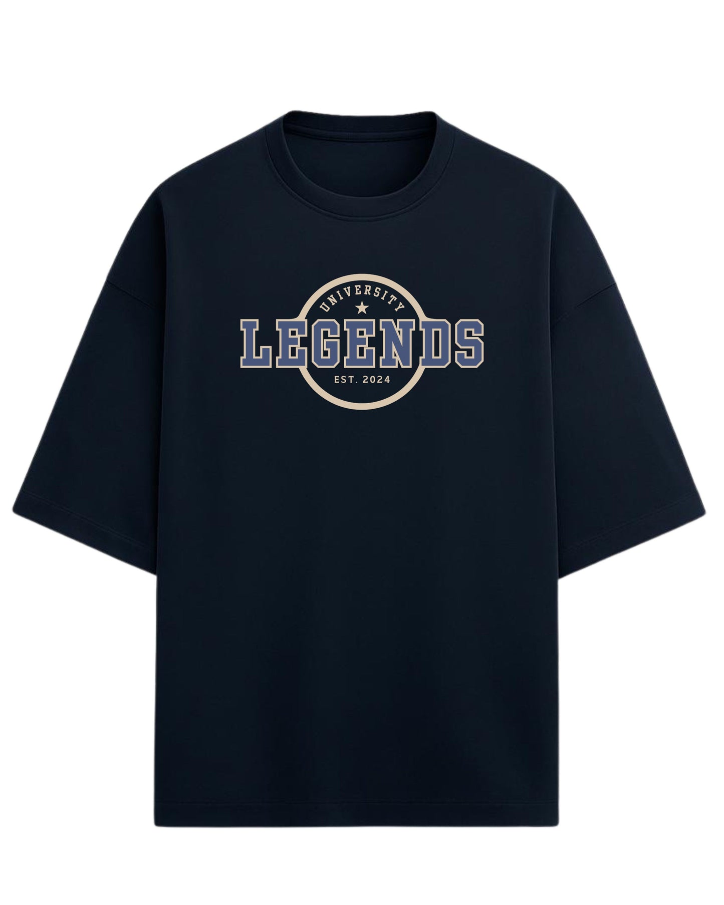 Legends University Oversized T-Shirt | Vintage Collegiate Graphic Tee | Premium 260 GSM Cotton