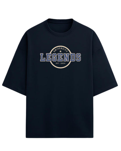 Legends University Oversized T-Shirt | Vintage Collegiate Graphic Tee | Premium 260 GSM Cotton