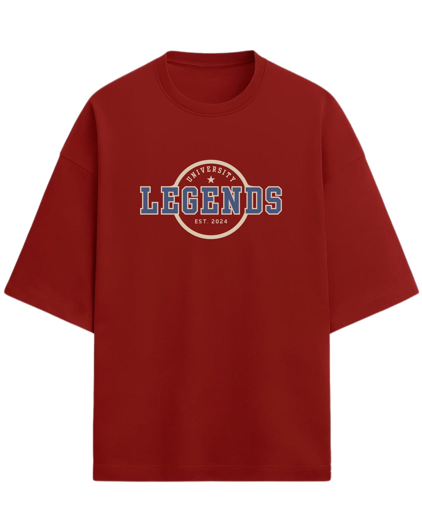 Legends University Oversized T-Shirt | Vintage Collegiate Graphic Tee | Premium 260 GSM Cotton