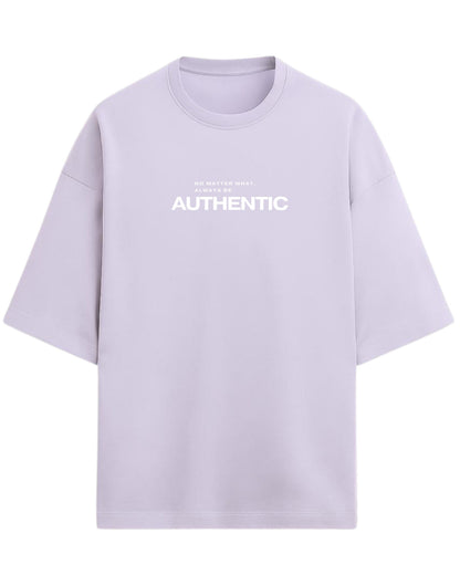 Always Be Authentic Oversized T-Shirt | Motivational Graphic Tee | Premium 260 GSM Cotton