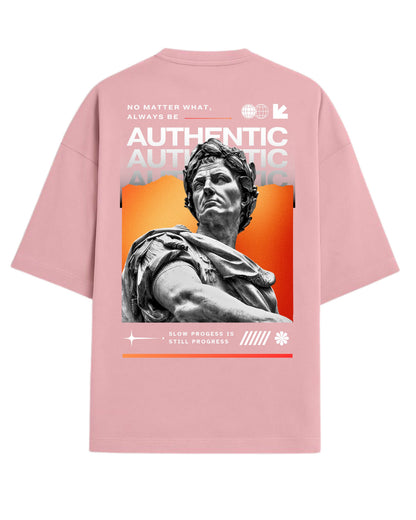Always Be Authentic Oversized T-Shirt | Motivational Graphic Tee | Premium 260 GSM Cotton