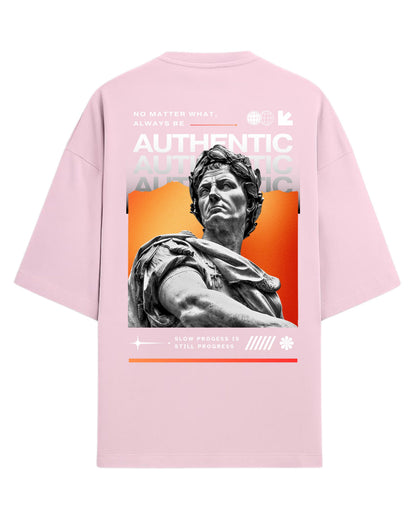Always Be Authentic Oversized T-Shirt | Motivational Graphic Tee | Premium 260 GSM Cotton