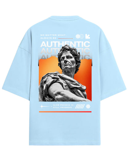 Always Be Authentic Oversized T-Shirt | Motivational Graphic Tee | Premium 260 GSM Cotton