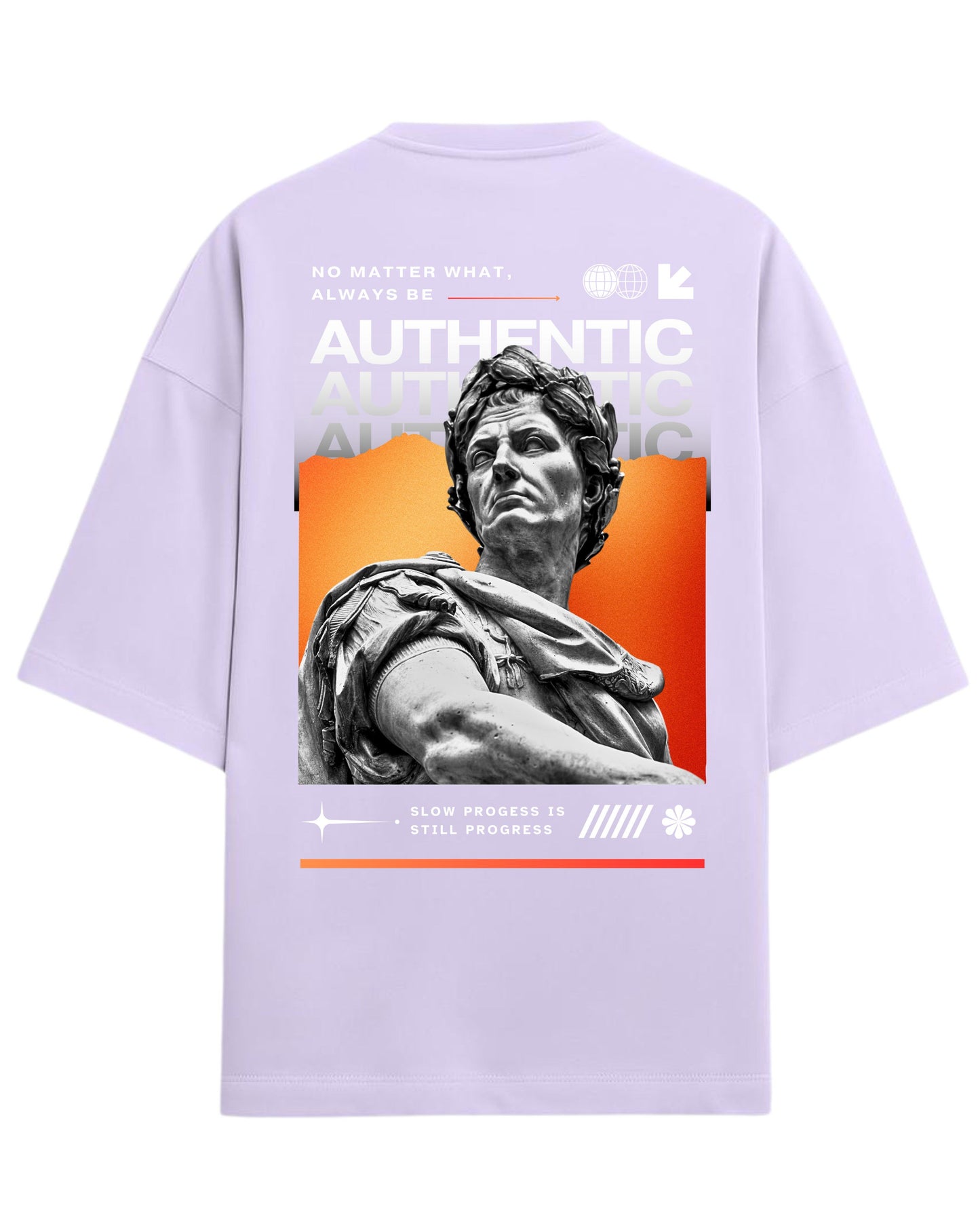 Always Be Authentic Oversized T-Shirt | Motivational Graphic Tee | Premium 260 GSM Cotton