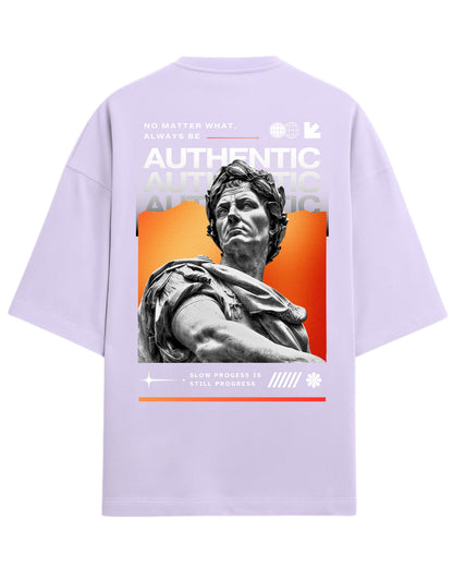 Always Be Authentic Oversized T-Shirt | Motivational Graphic Tee | Premium 260 GSM Cotton