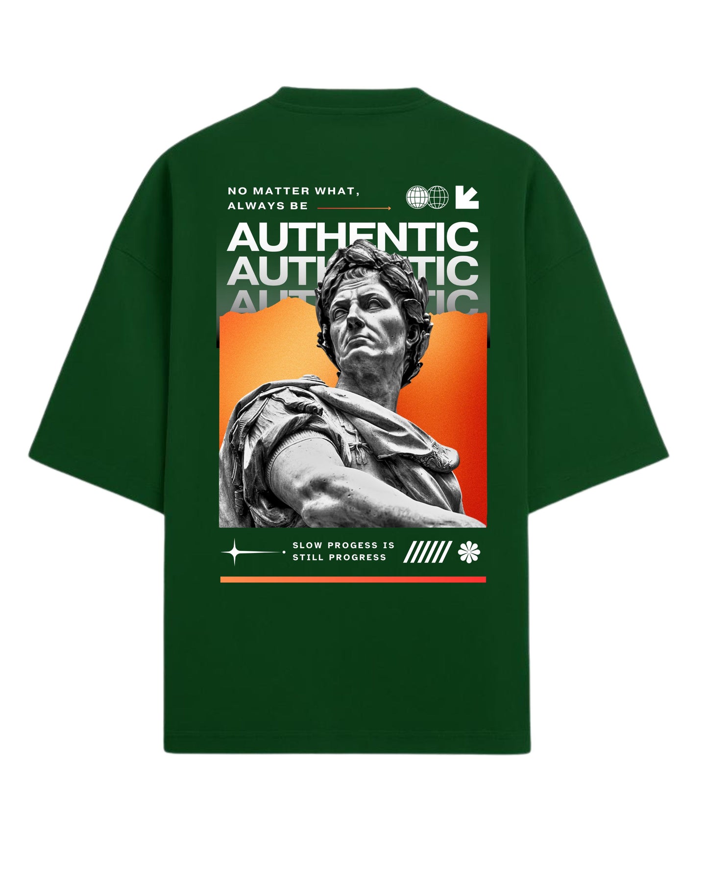 Always Be Authentic Oversized T-Shirt | Motivational Graphic Tee | Premium 260 GSM Cotton