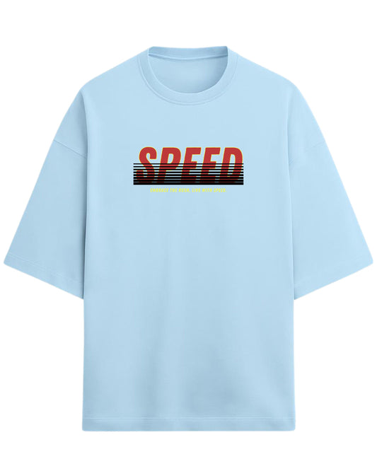 Speed “Embrace the Rush” Oversized T-Shirt | Retro Racing Graphic Tee | Premium 260 GSM Cotton