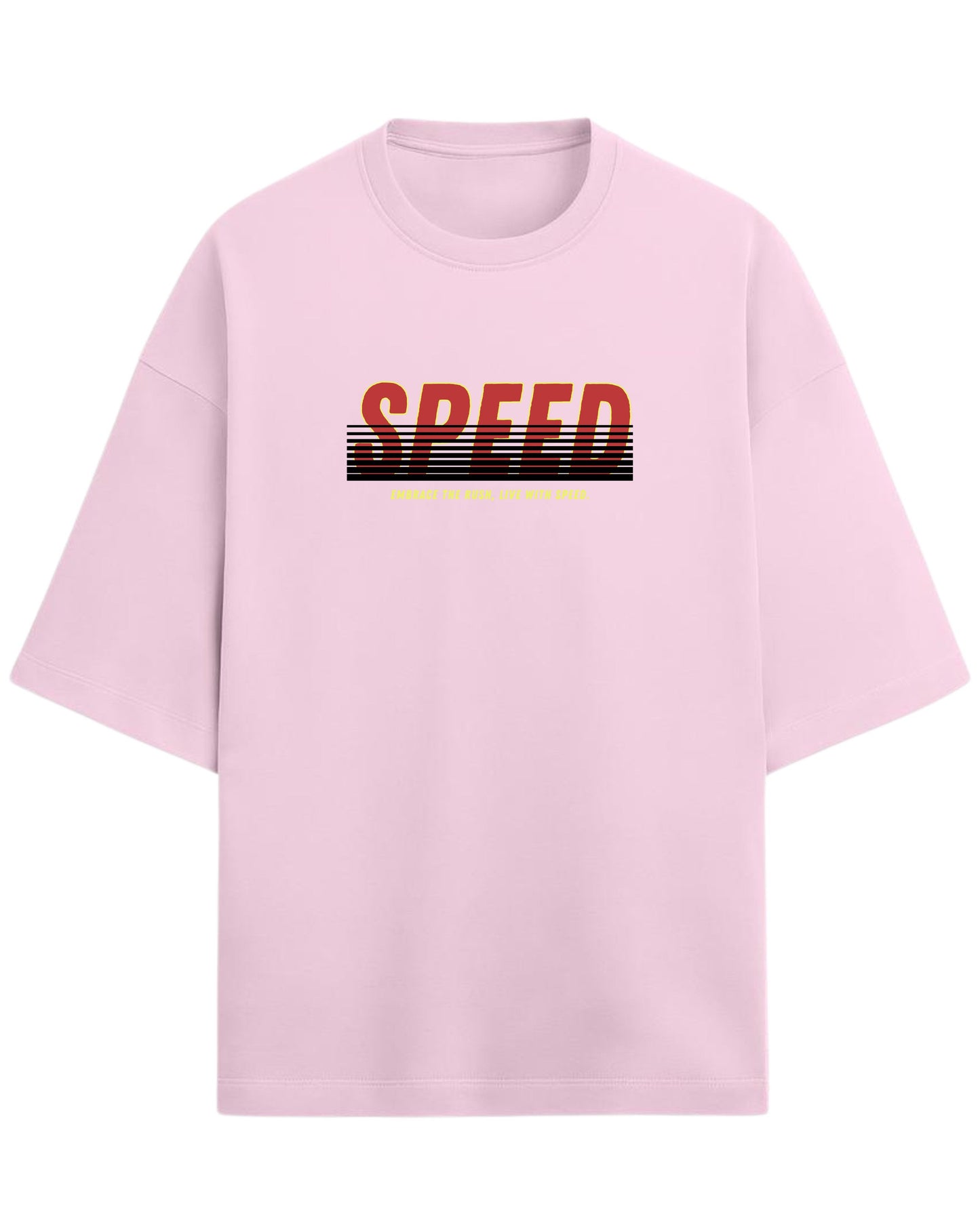 Speed “Embrace the Rush” Oversized T-Shirt | Retro Racing Graphic Tee | Premium 260 GSM Cotton