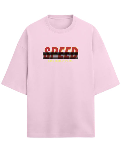 Speed “Embrace the Rush” Oversized T-Shirt | Retro Racing Graphic Tee | Premium 260 GSM Cotton