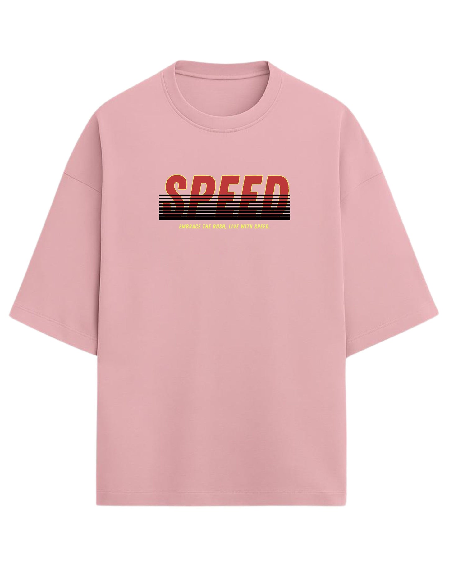 Speed “Embrace the Rush” Oversized T-Shirt | Retro Racing Graphic Tee | Premium 260 GSM Cotton