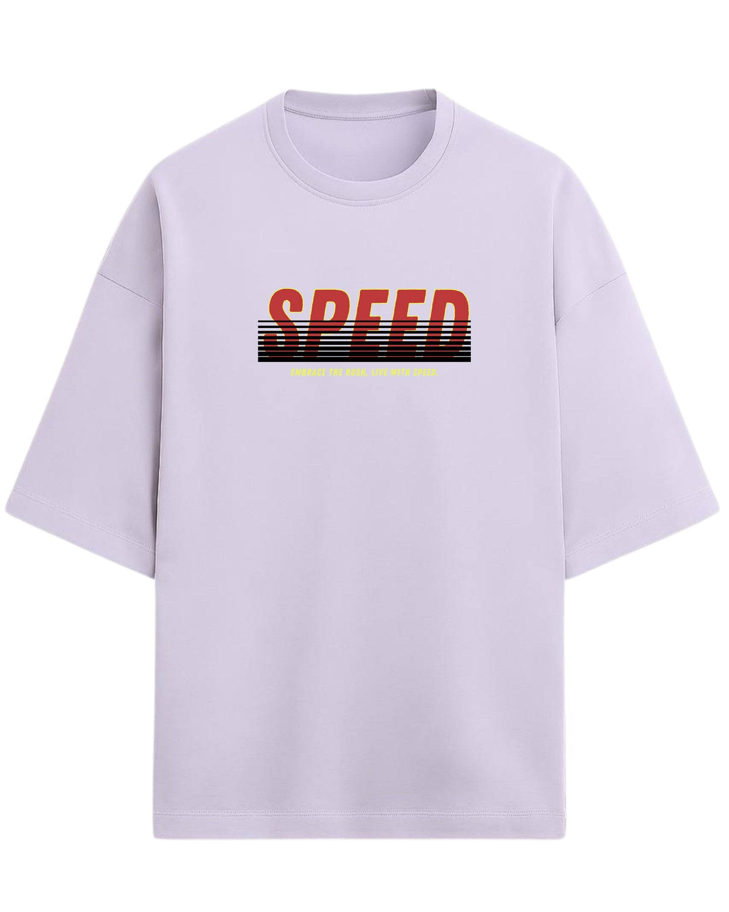 Speed “Embrace the Rush” Oversized T-Shirt | Retro Racing Graphic Tee | Premium 260 GSM Cotton