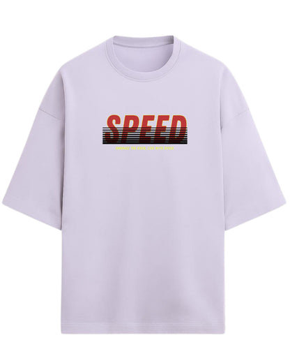 Speed “Embrace the Rush” Oversized T-Shirt | Retro Racing Graphic Tee | Premium 260 GSM Cotton