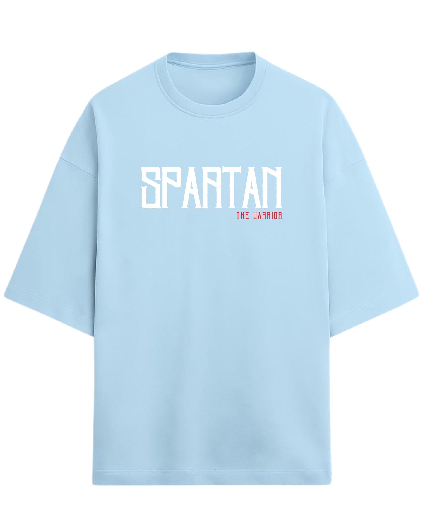 Spartan “The Warrior” Oversized T-Shirt | Bold Warrior Typography Tee | Premium 260 GSM Cotton