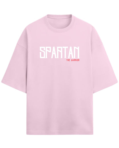 Spartan “The Warrior” Oversized T-Shirt | Bold Warrior Typography Tee | Premium 260 GSM Cotton