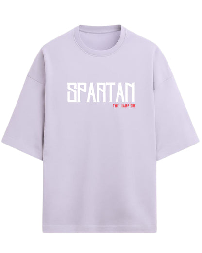 Spartan “The Warrior” Oversized T-Shirt | Bold Warrior Typography Tee | Premium 260 GSM Cotton