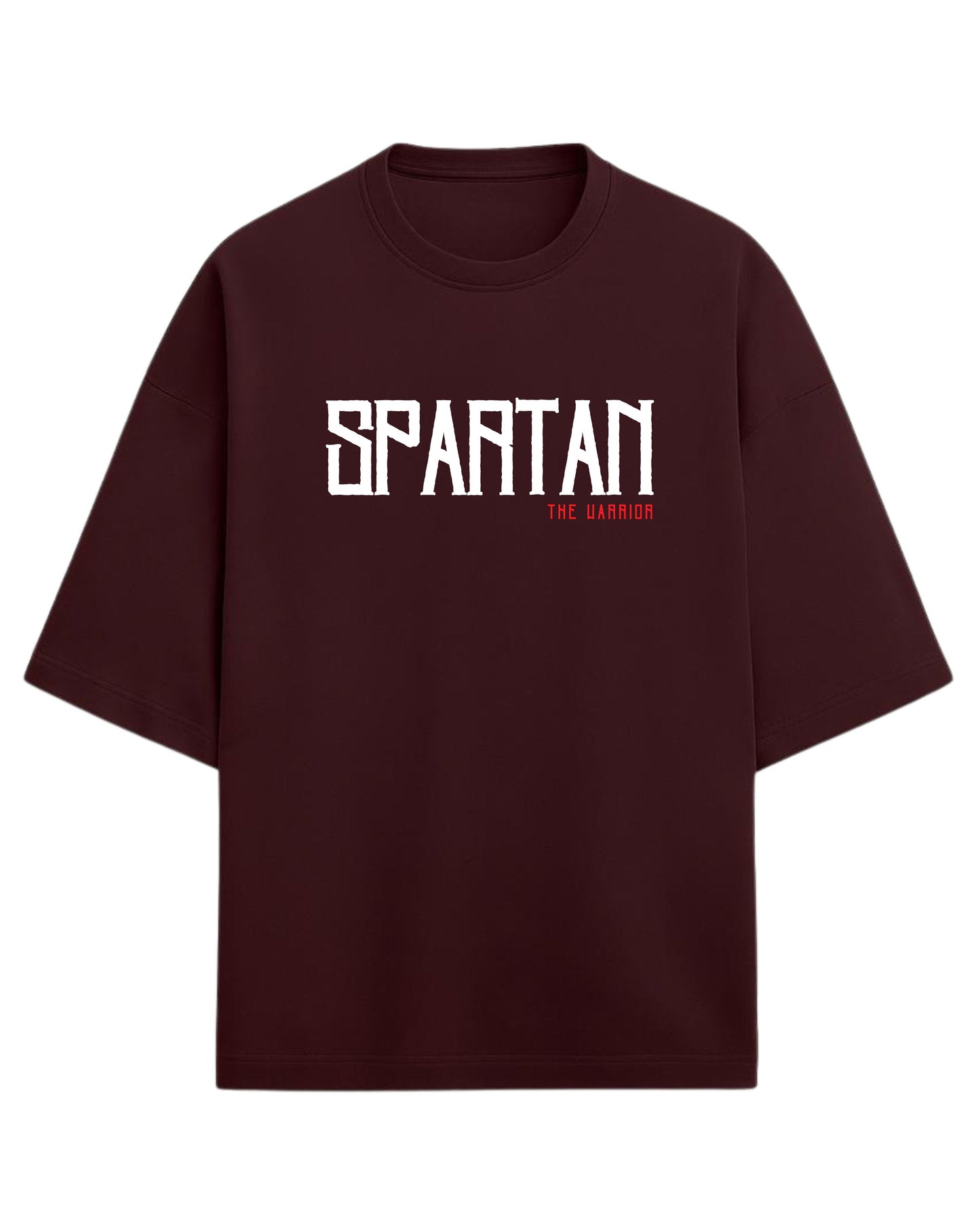 Spartan “The Warrior” Oversized T-Shirt | Bold Warrior Typography Tee | Premium 260 GSM Cotton