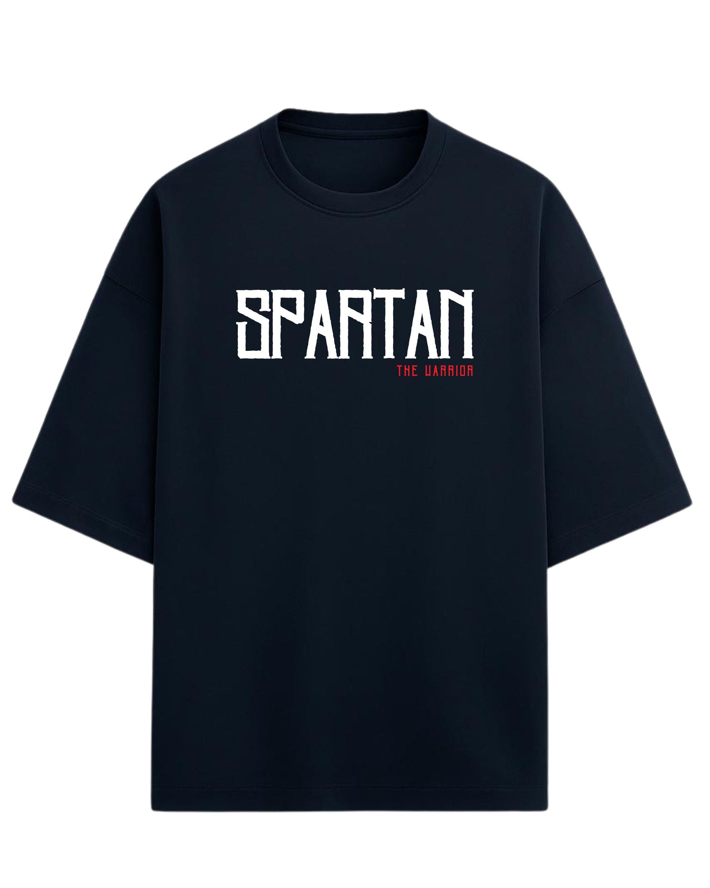 Spartan “The Warrior” Oversized T-Shirt | Bold Warrior Typography Tee | Premium 260 GSM Cotton