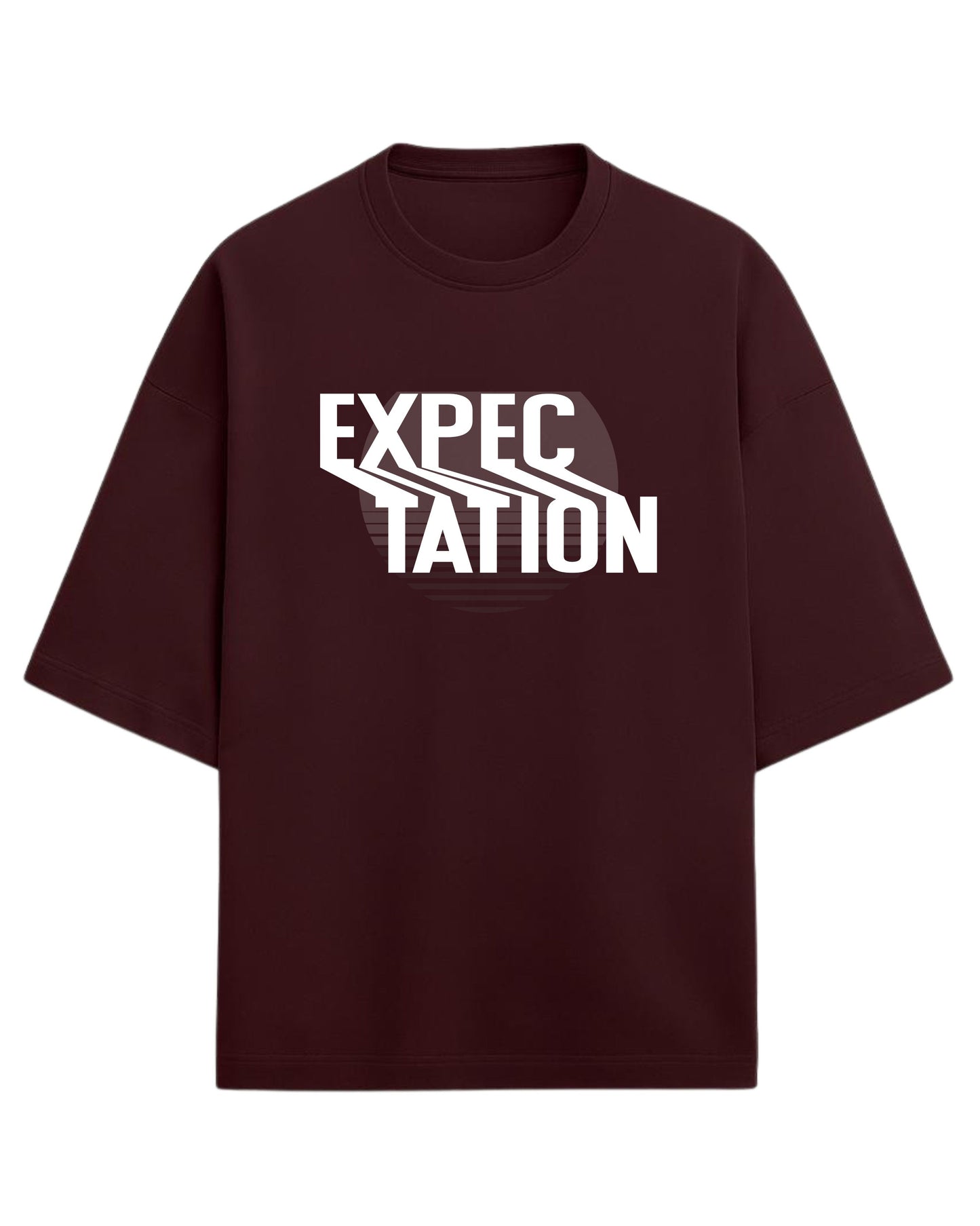 Expectation Oversized T-Shirt | Minimal Retro Gradient Graphic Tee | Premium 260 GSM Cotton