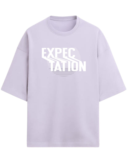 Expectation Oversized T-Shirt | Minimal Retro Gradient Graphic Tee | Premium 260 GSM Cotton