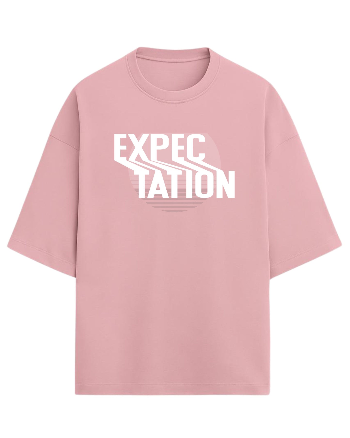 Expectation Oversized T-Shirt | Minimal Retro Gradient Graphic Tee | Premium 260 GSM Cotton