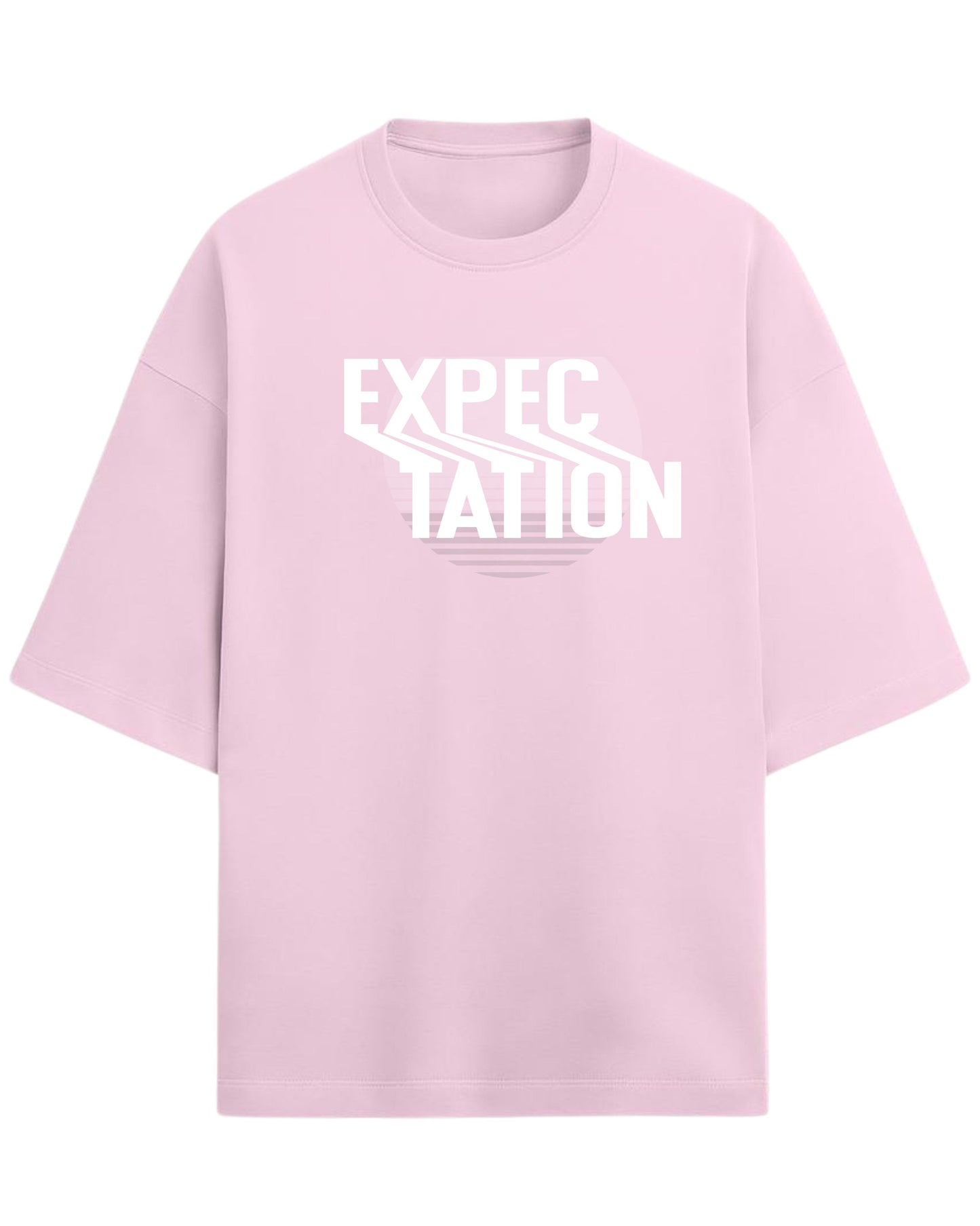 Expectation Oversized T-Shirt | Minimal Retro Gradient Graphic Tee | Premium 260 GSM Cotton