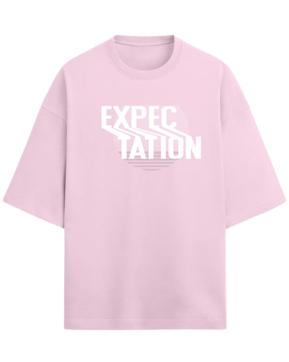Expectation Oversized T-Shirt | Minimal Retro Gradient Graphic Tee | Premium 260 GSM Cotton