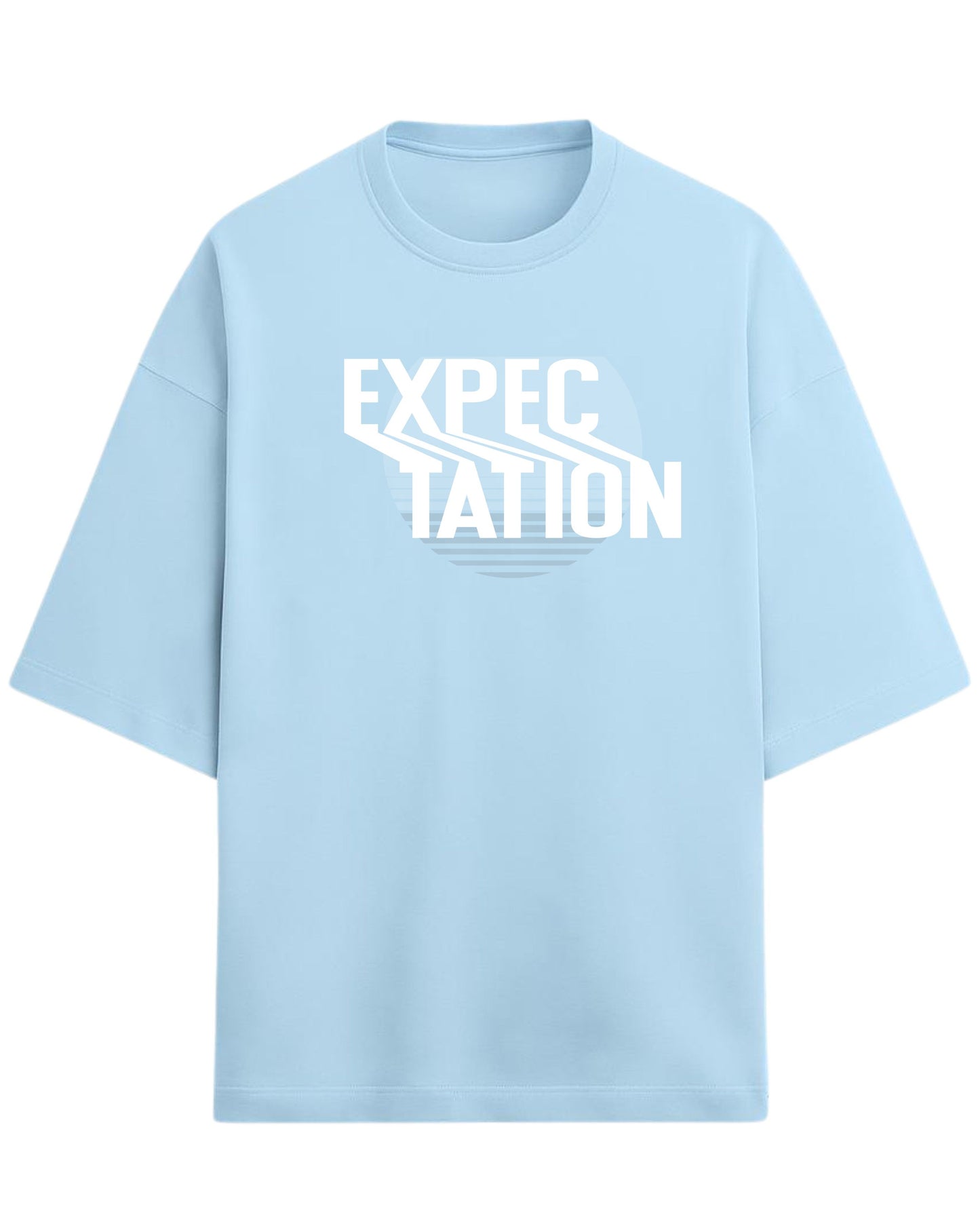 Expectation Oversized T-Shirt | Minimal Retro Gradient Graphic Tee | Premium 260 GSM Cotton