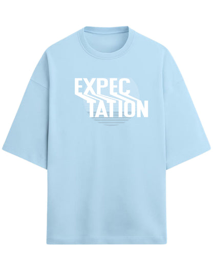 Expectation Oversized T-Shirt | Minimal Retro Gradient Graphic Tee | Premium 260 GSM Cotton