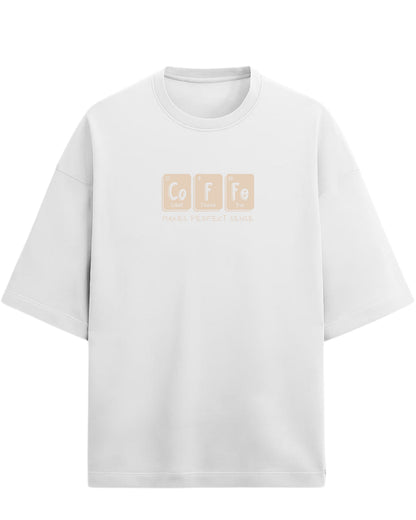 Coffee Chemistry Oversized T-Shirt | Funny Science Graphic Tee | Premium 260 GSM Cotton