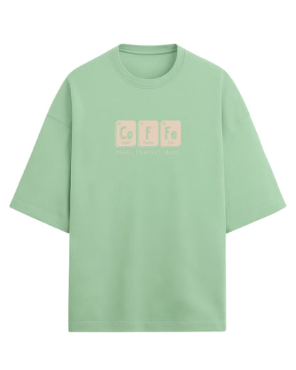 Coffee Chemistry Oversized T-Shirt | Funny Science Graphic Tee | Premium 260 GSM Cotton