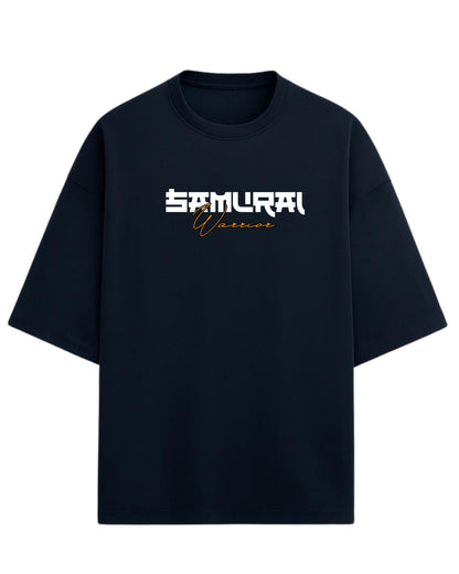 Samurai Warrior Oversized T-Shirt | Japanese Streetwear Graphic Tee | Premium 260 GSM Cotton