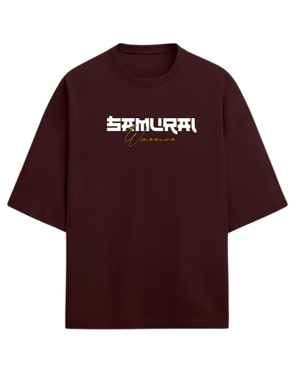 Samurai Warrior Oversized T-Shirt | Japanese Streetwear Graphic Tee | Premium 260 GSM Cotton