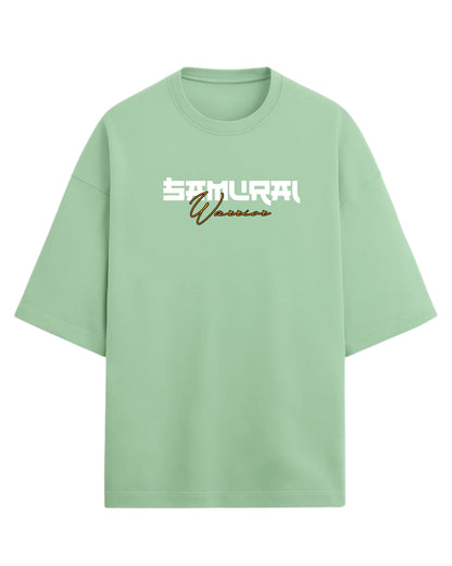 Samurai Warrior Oversized T-Shirt | Japanese Streetwear Graphic Tee | Premium 260 GSM Cotton