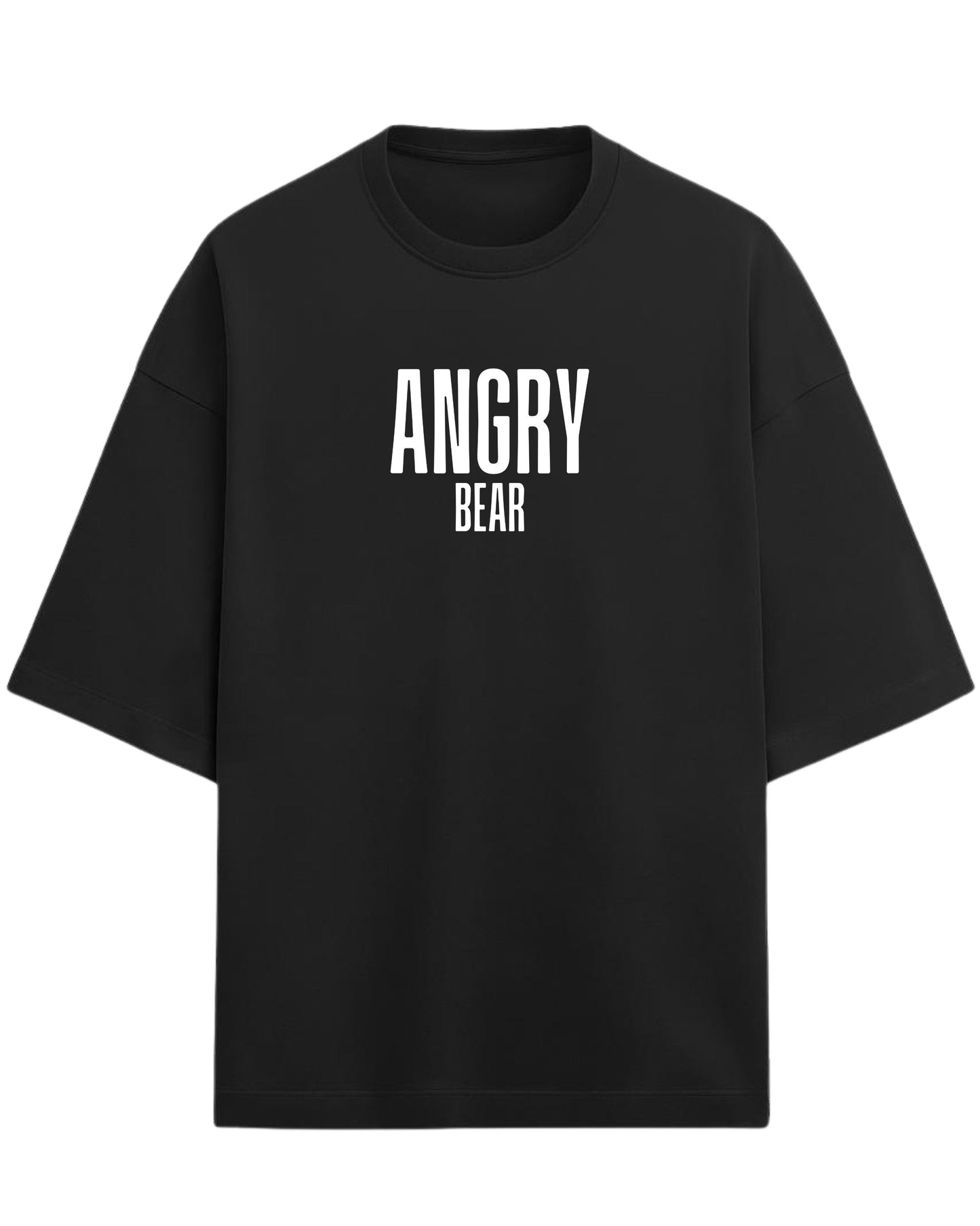 Angry Bear Oversized T-Shirt | Fierce Animal Graphic Tee | Premium 260 GSM Cotton