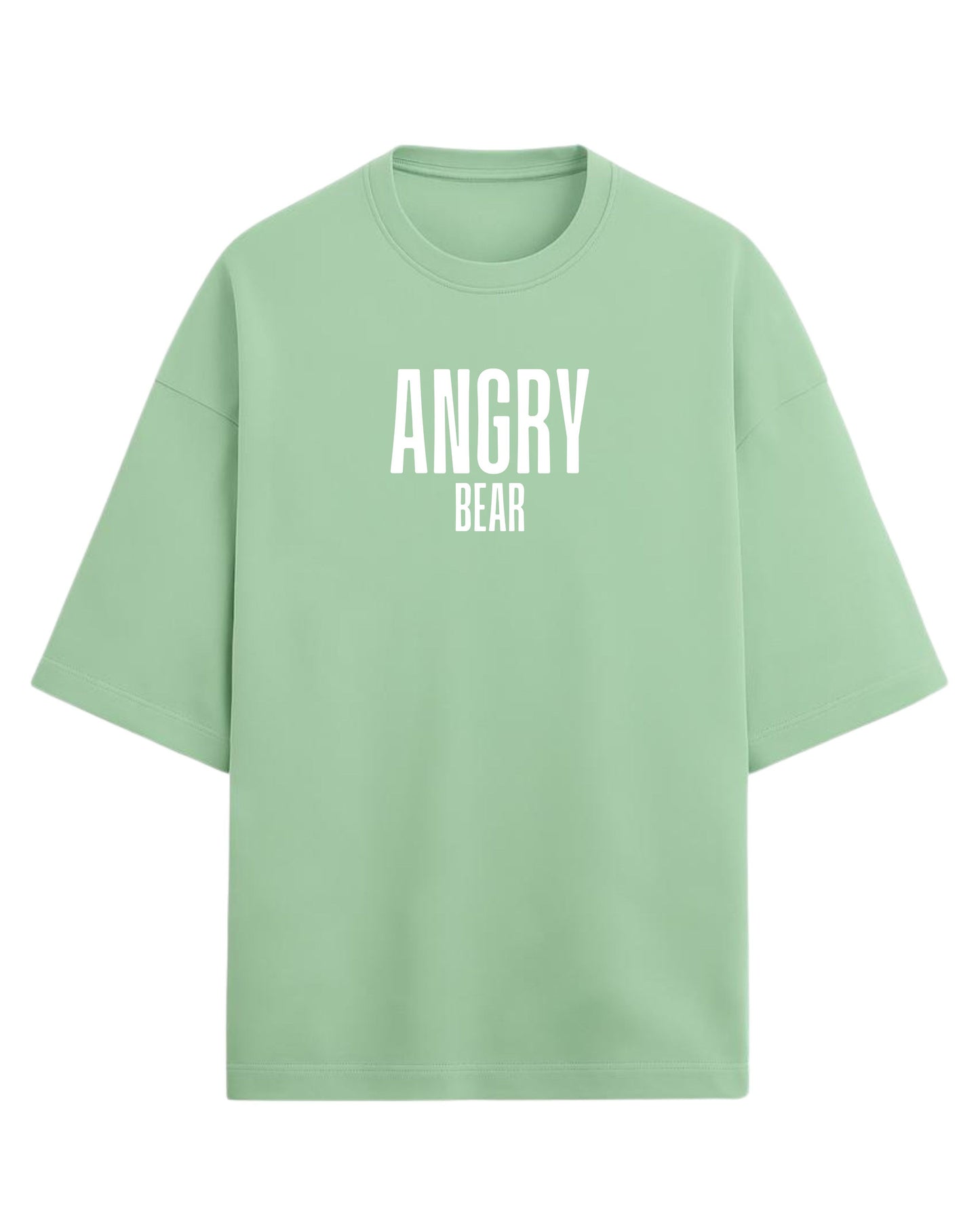 Angry Bear Oversized T-Shirt | Fierce Animal Graphic Tee | Premium 260 GSM Cotton